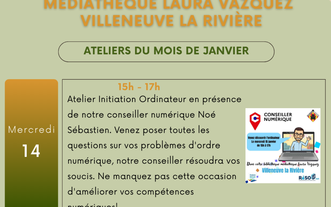 Activité Médiathèque Janvier 2026